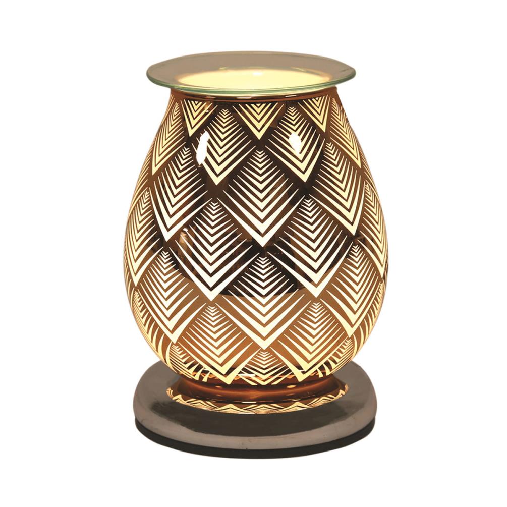 Aroma Chevron Burnt Copper Touch Electric Wax Melt Warmer £23.39